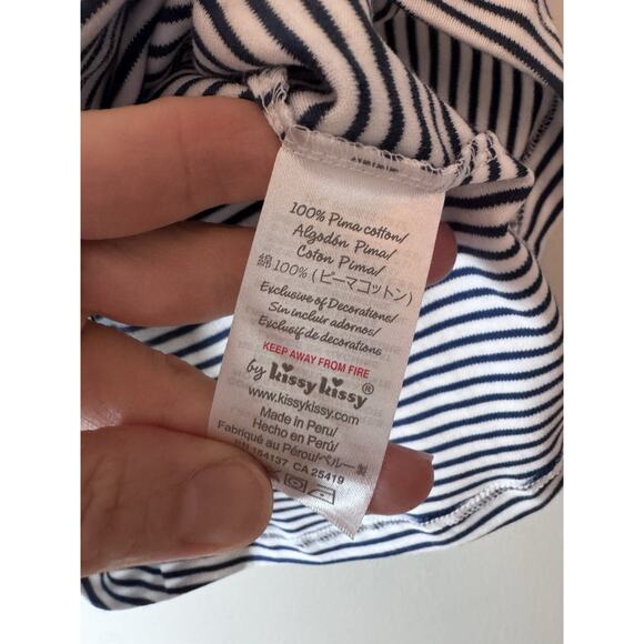 KISSY KISSY REGATTA DRESS Stripe Pima Cotton Sz 3-6 Months NEW - Picture 8 of 8